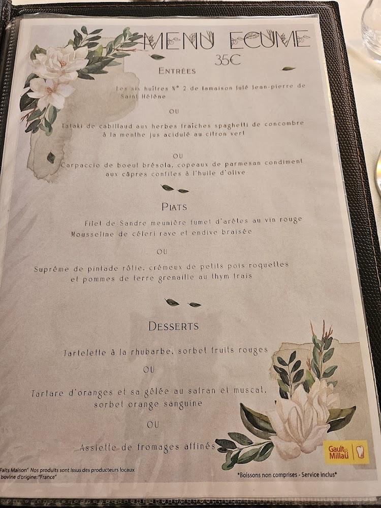 Ecume Givrée - Scan Menu 1