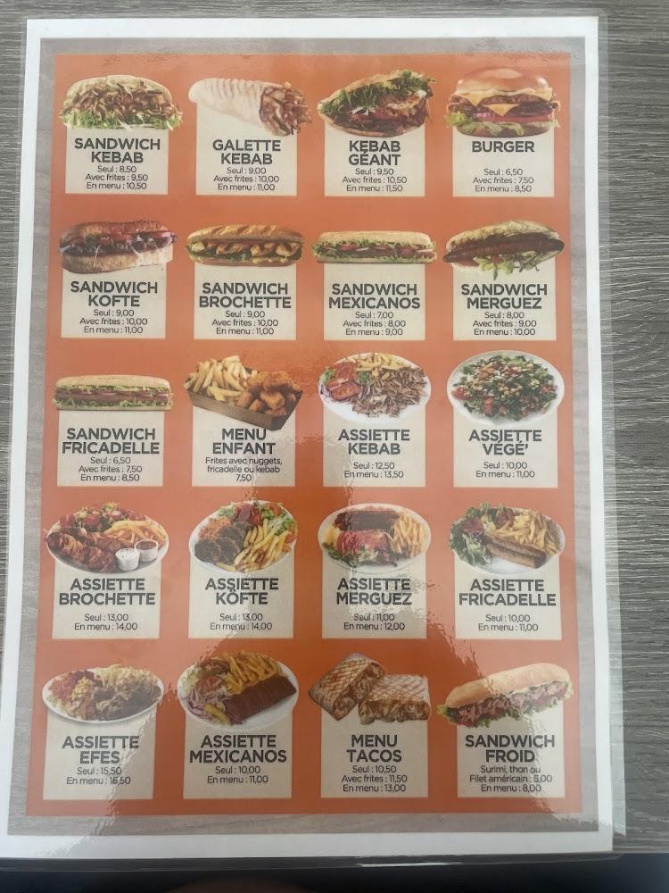 Efes Kebab Merville livraison emporter sur place 365j/365 - Scan Menu 1