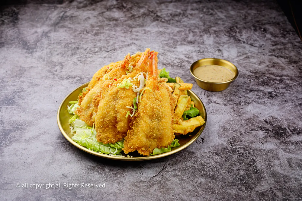 Beignets de Crevettes Avec Friture Légumes Spécialité Maison