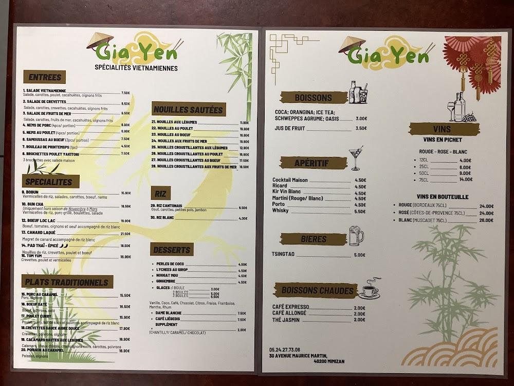 GIA YEN - Scan Menu 1