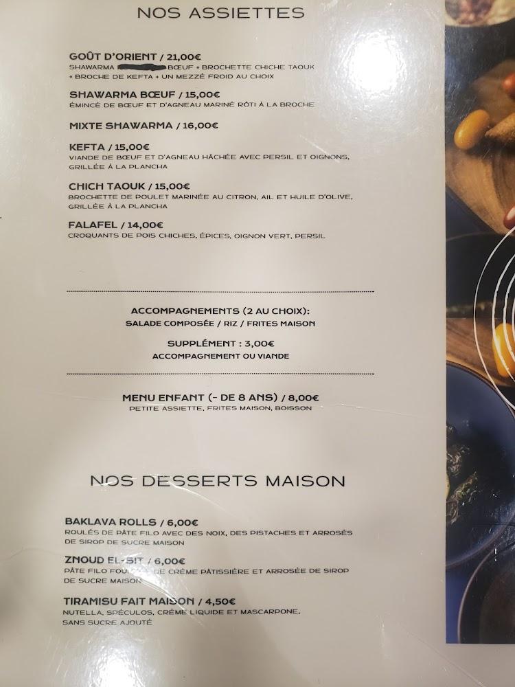 Goût d’orient - Scan Menu 2
