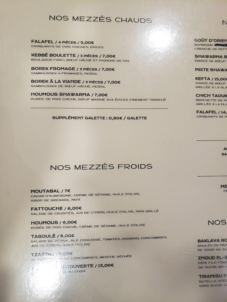 Goût d’orient - Scan Menu 3