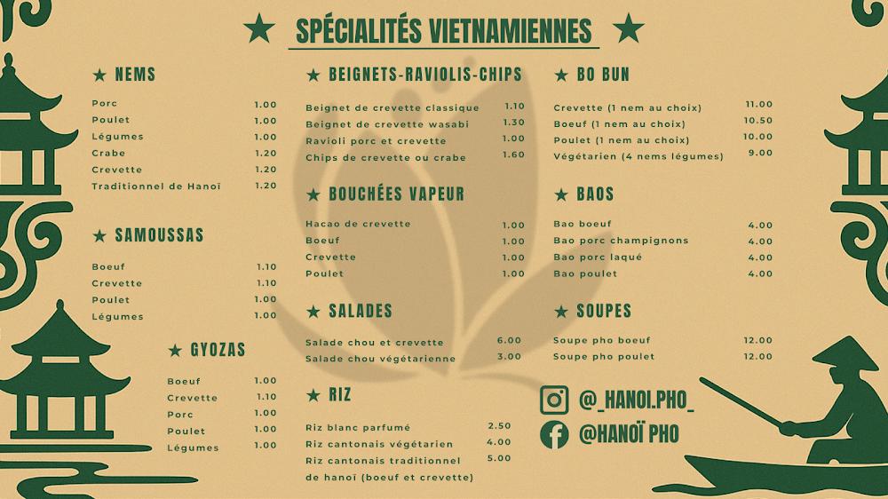 Hanoï Pho - Scan Menu 1
