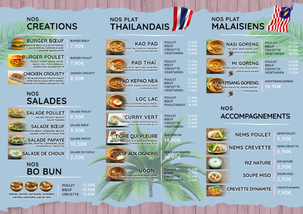 Hit Thaï - Restaurant Thaï, Malaisien, Indonésien Boulogne - Scan Menu 1