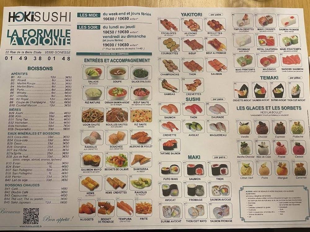 Hoki Sushi - Scan Menu 1