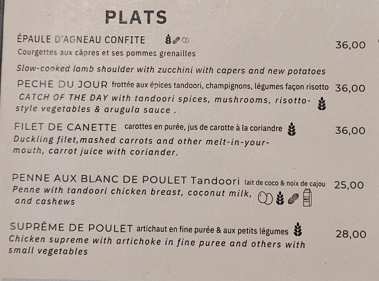 I love Paris Aéroport Roissy Terminal 2E - Scan Menu 1