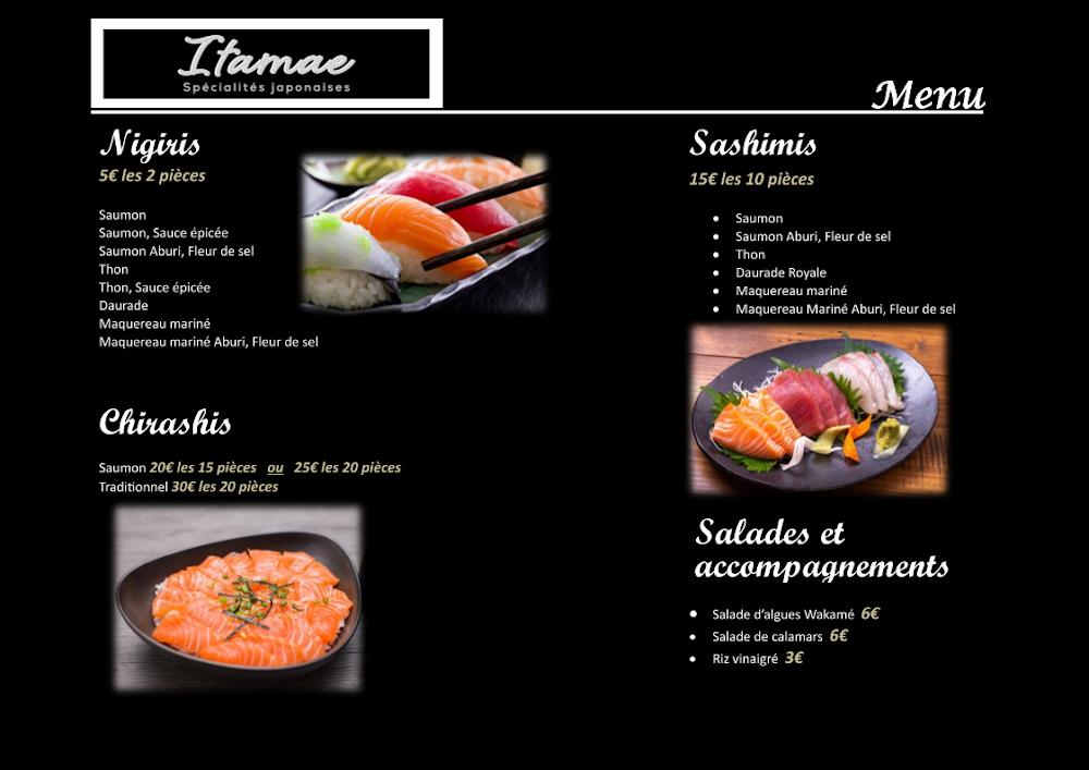 Itamae "Spécialités Japonaises" - Scan Menu 1