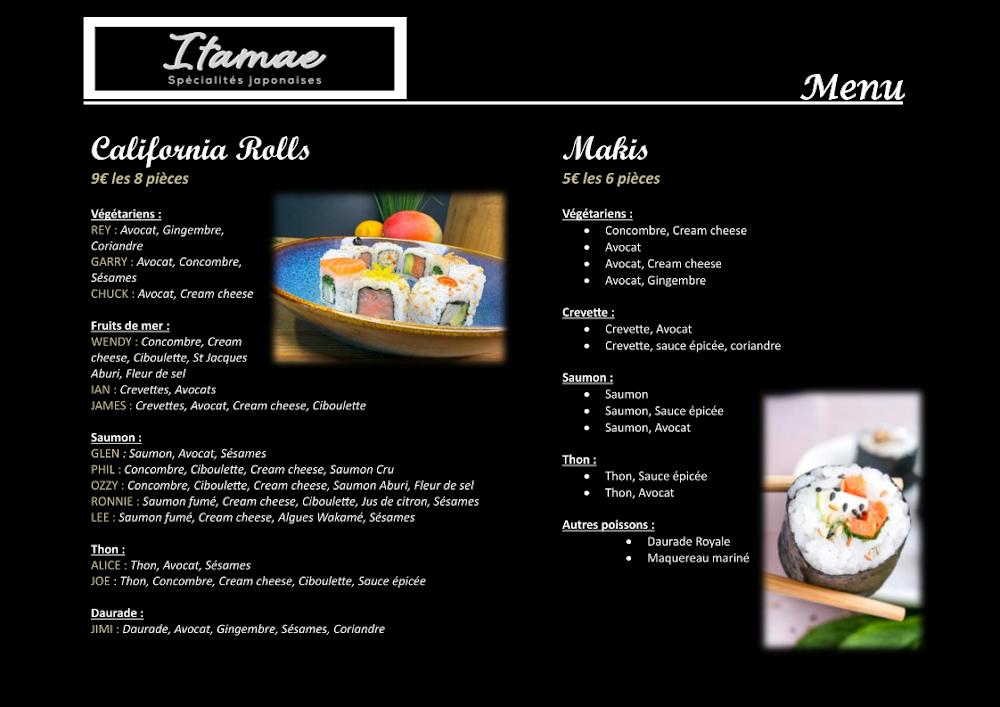 Itamae "Spécialités Japonaises" - Scan Menu 2