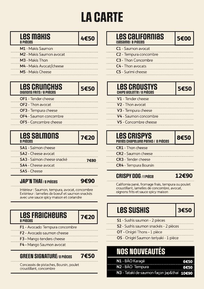 Jap n Thai - Scan Menu 1