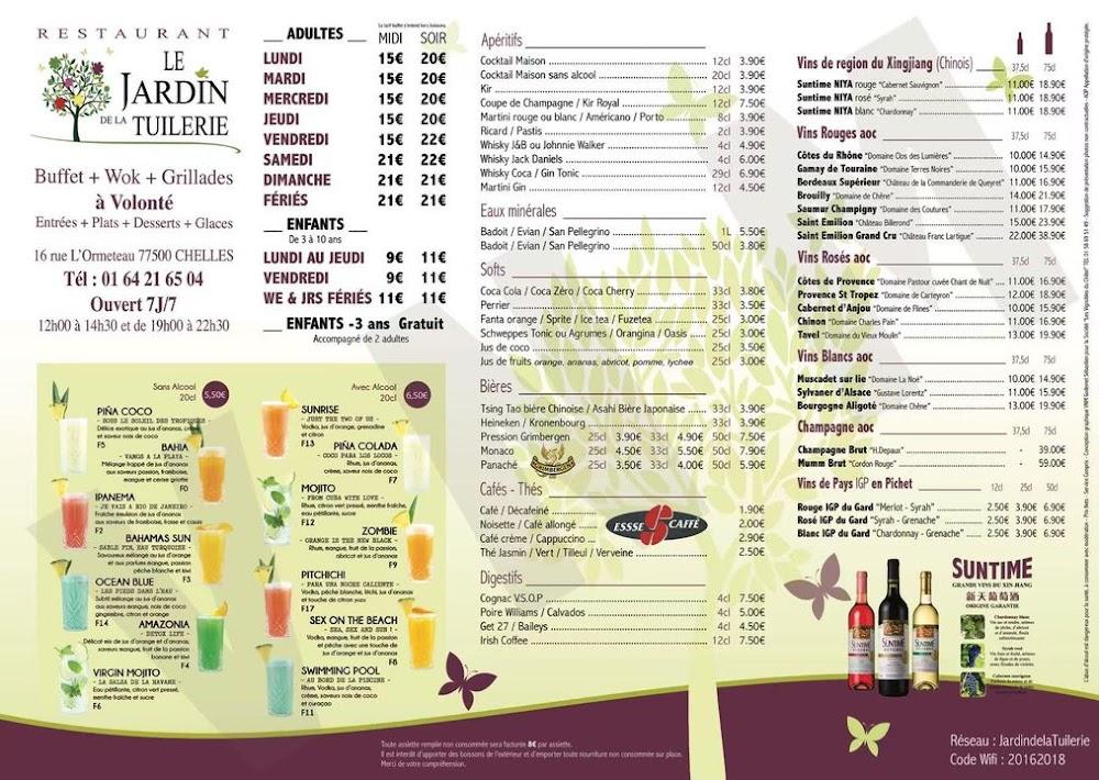 Jardin de la Tuilerie - Scan Menu 1
