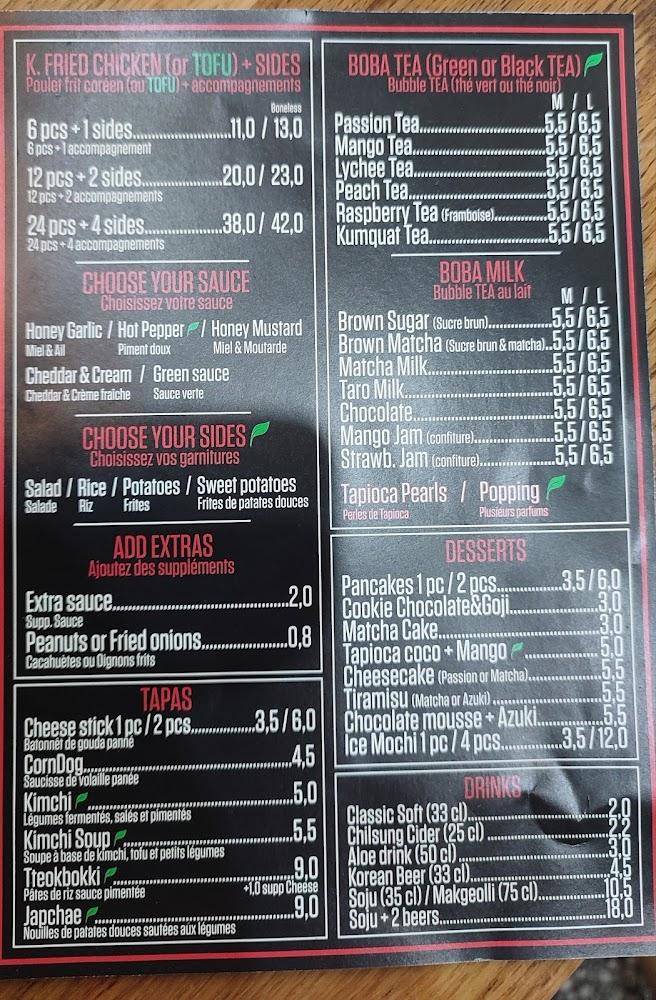 K-TOWN Street Food Vaugirard - Scan Menu 2