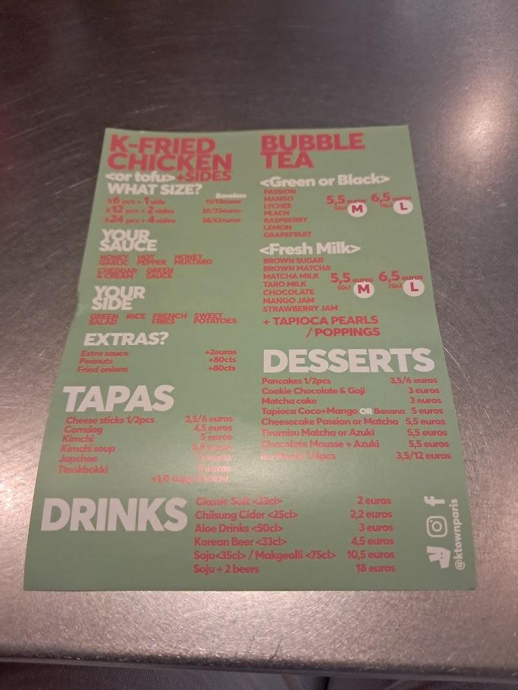 K-TOWN Street Food Vaugirard - Scan Menu 4