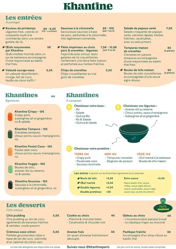 Khantine par le petit cambodge - Scan Menu 2