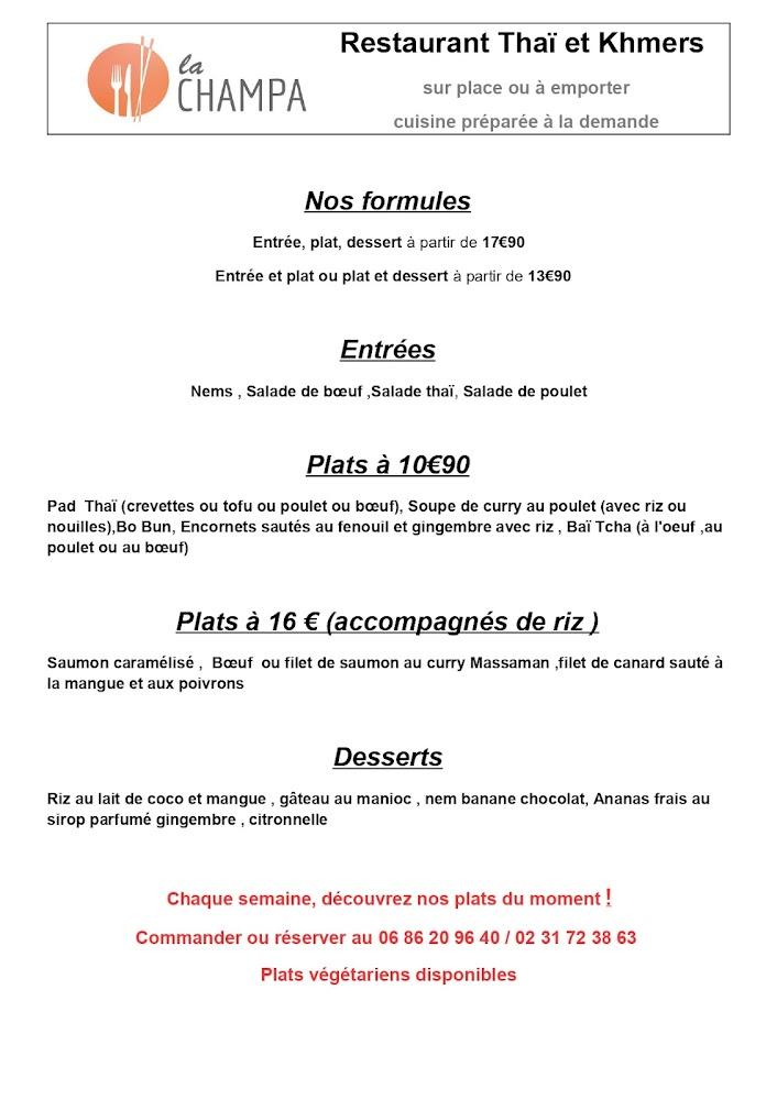 La Champa - restaurant asiatique thaï - Scan Menu 3