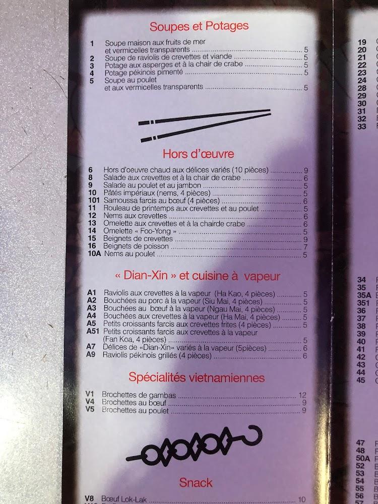 La Fontaine Céleste - Scan Menu 2