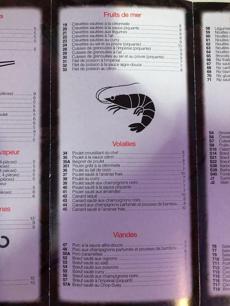 La Fontaine Céleste - Scan Menu 3