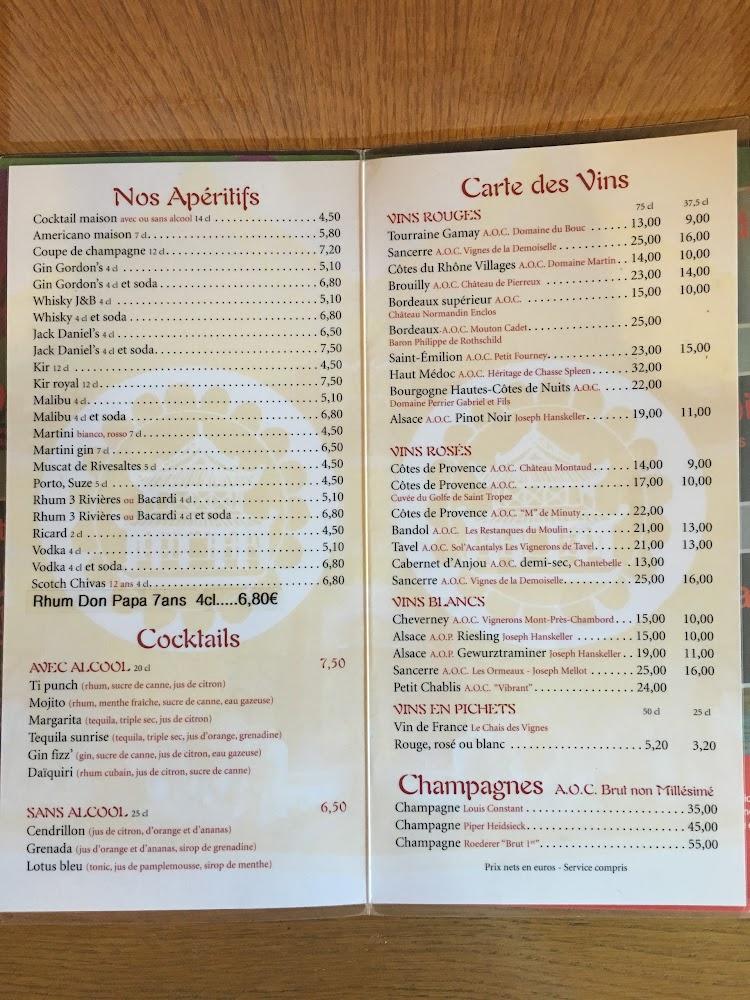 La Fontaine Céleste - Scan Menu 4