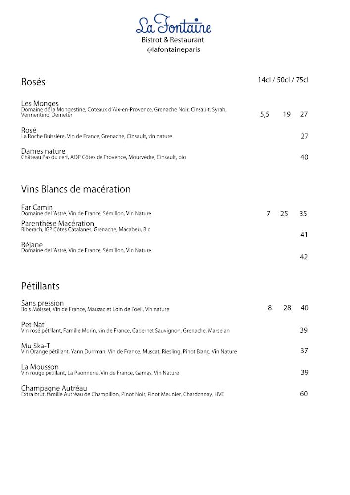 La Fontaine - Scan Menu 4