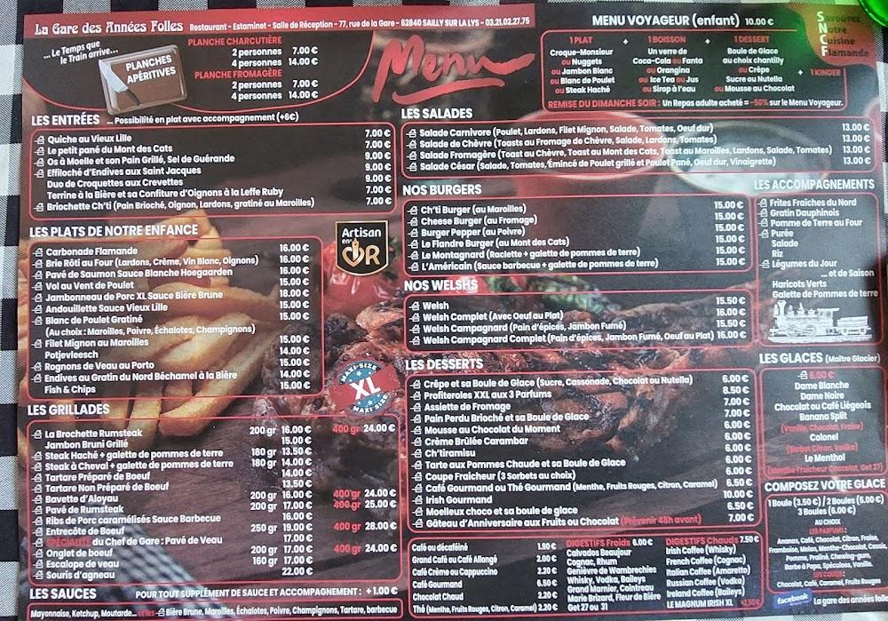 La Gare des Années Folles - Scan Menu 2