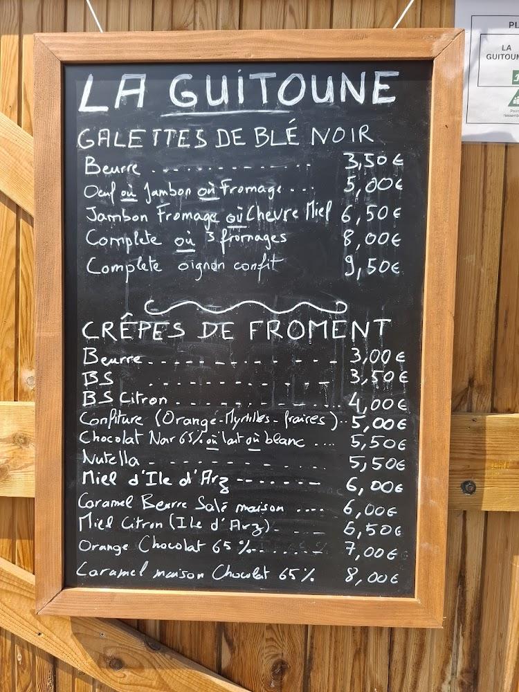 la Guitoune Ile d'Arz - Scan Menu 1