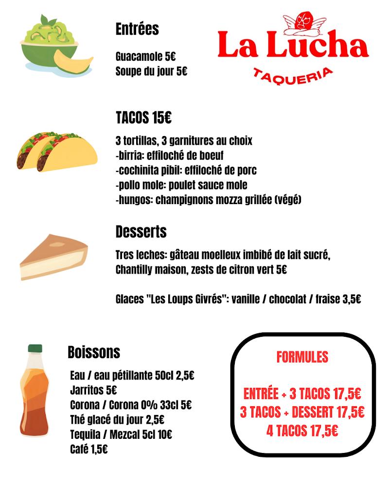 La Lucha - Scan Menu 1