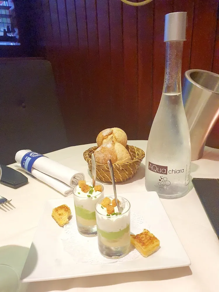 Amouse Bouche 1 Avocado Mous Crab Mousse And Salmon Mousse