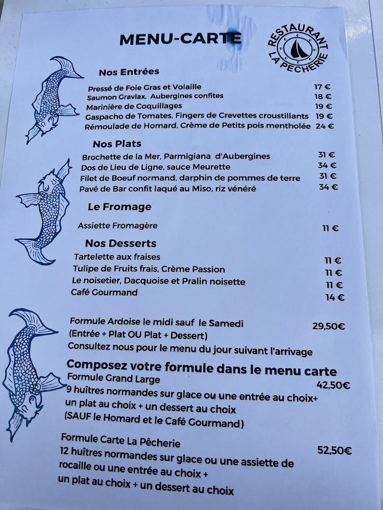 La Pêcherie Rouen - Scan Menu 1