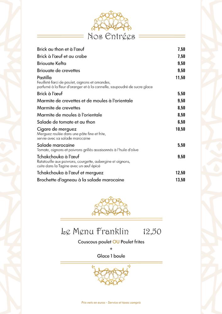 La Perle du Maroc - Scan Menu 4