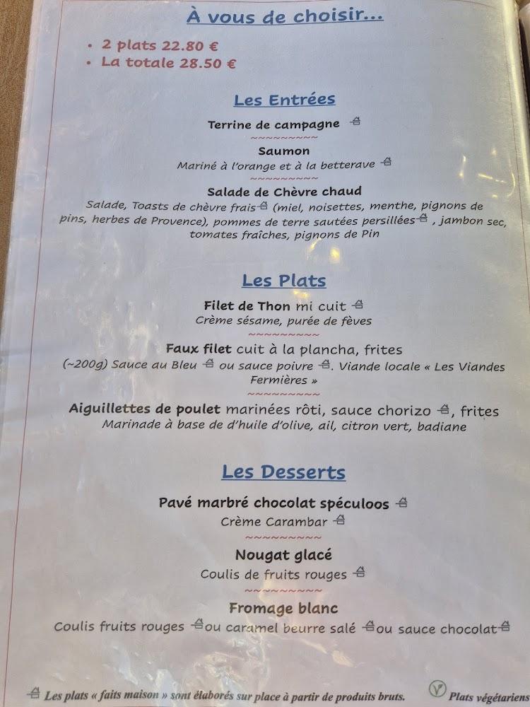 La Potinière du Lac - Scan Menu 3