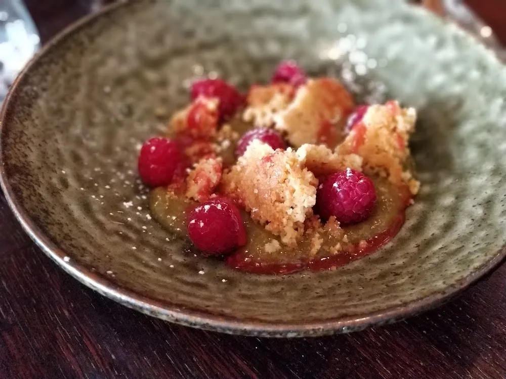 Crumble Framboise Rubarbe