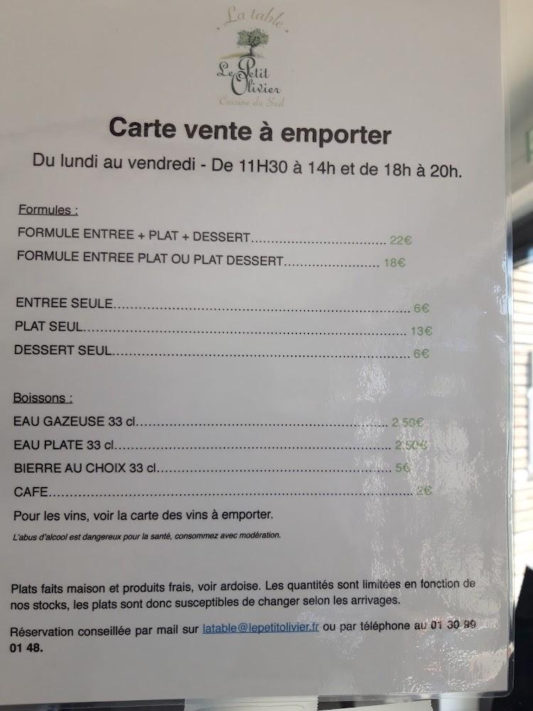 La Table du Petit Olivier - Scan Menu 4