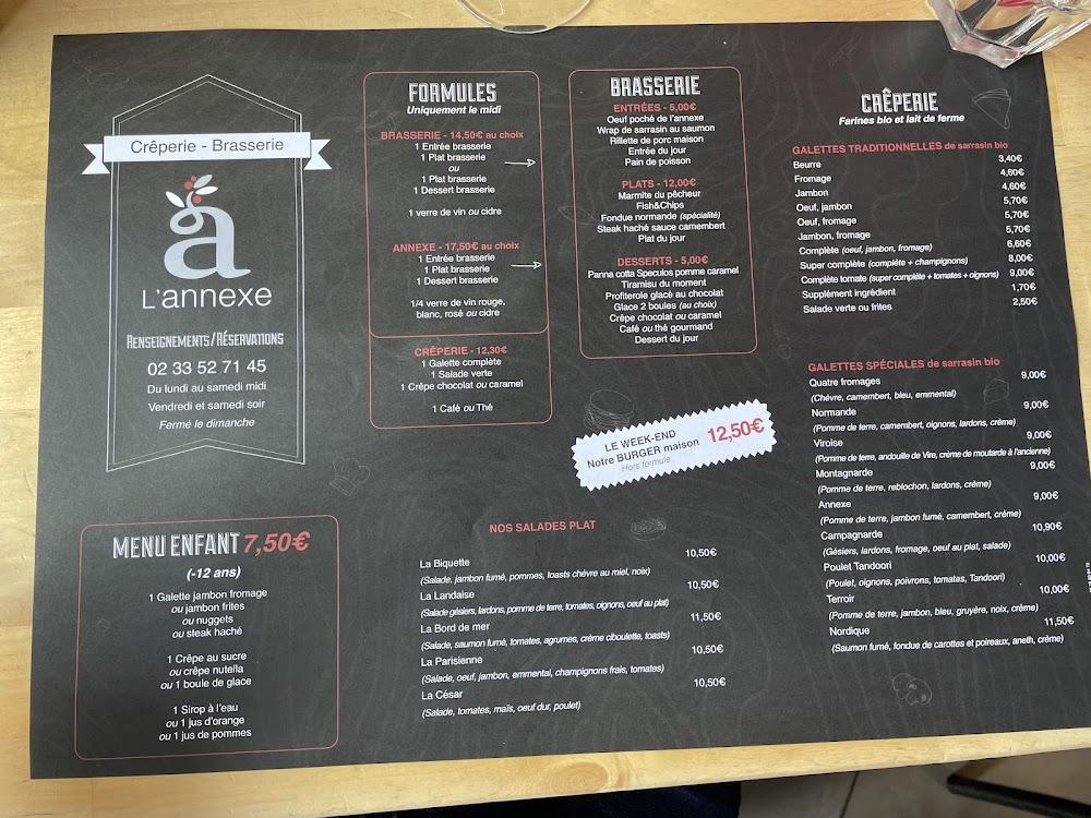 L'Annexe - Bistrot Gourmand - Scan Menu 1