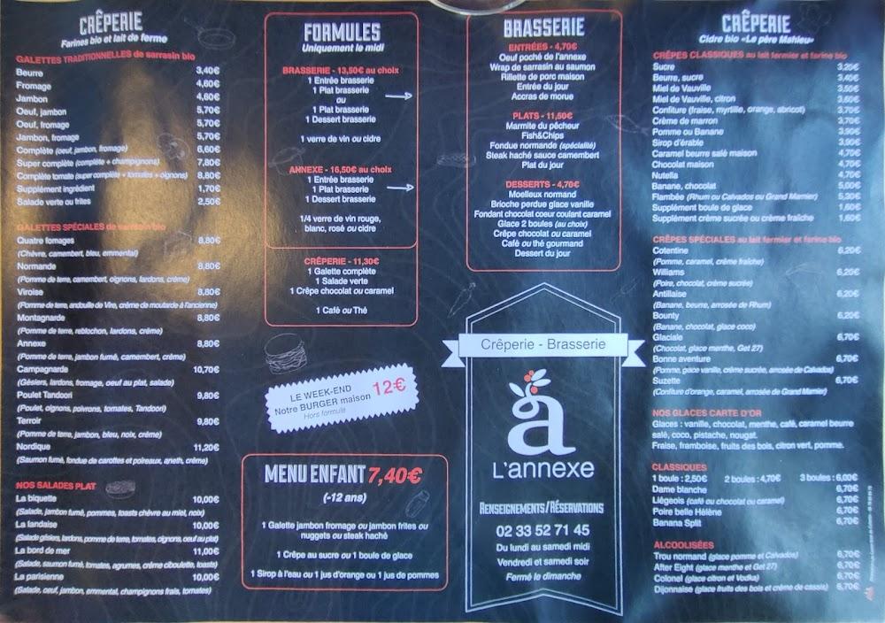 L'Annexe - Bistrot Gourmand - Scan Menu 2