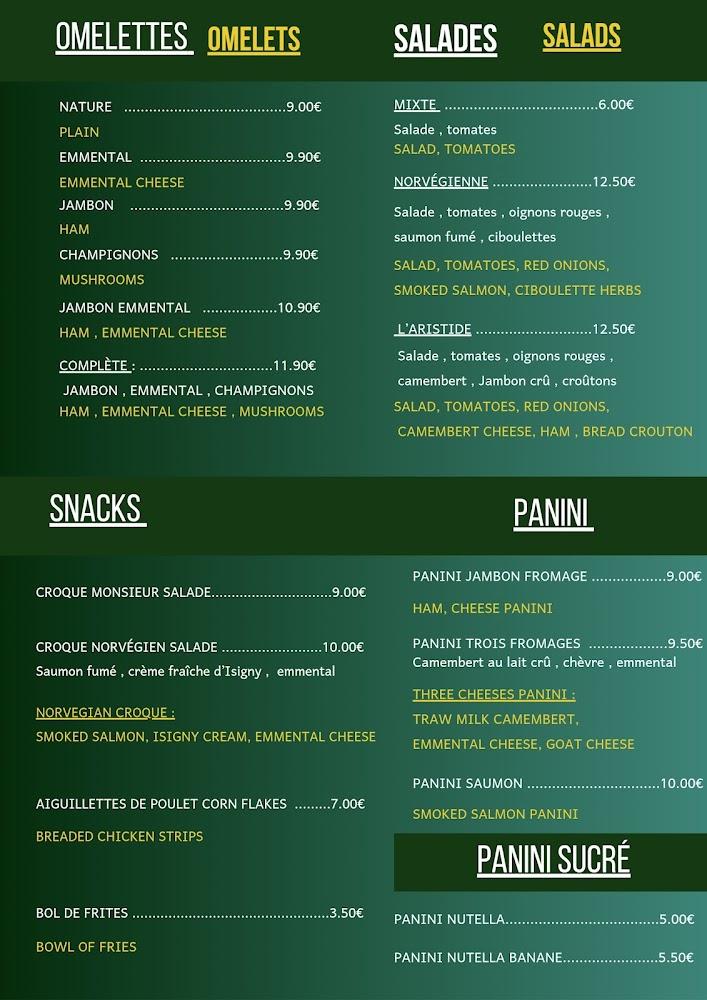 L'Aristide - Restaurant Crêperie grandcamp maisy - Scan Menu 2