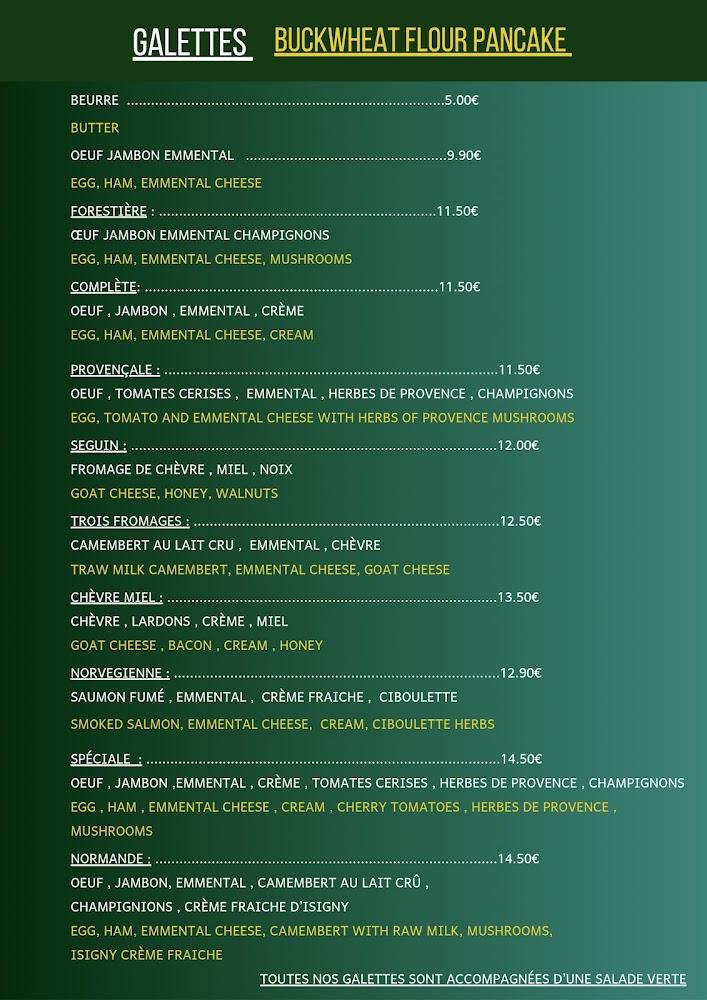 L'Aristide - Restaurant Crêperie grandcamp maisy - Scan Menu 3