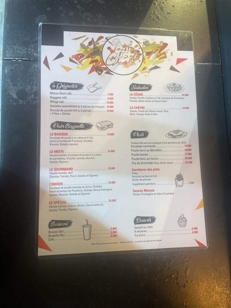 L’Art Du Burger (ex OuiChef !) - Scan Menu 2