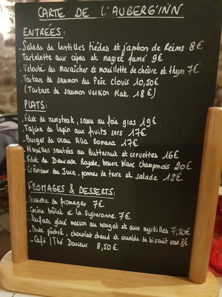 L'Auberg'Inn - Scan Menu 4