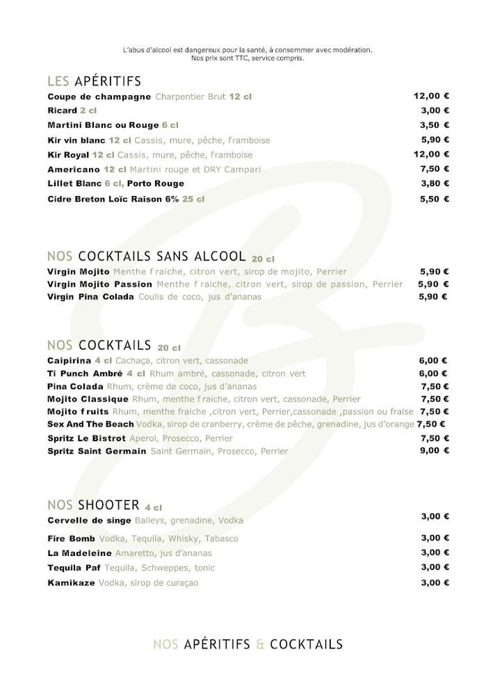 Le Bistrot - Scan Menu 3