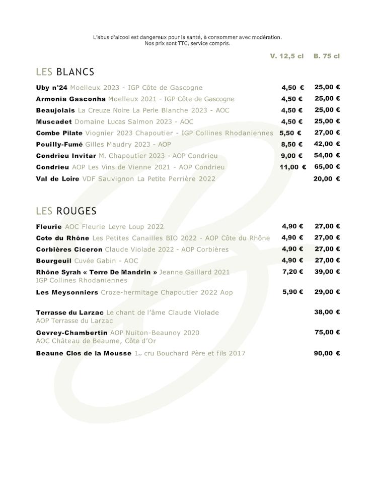 Le Bistrot - Scan Menu 4