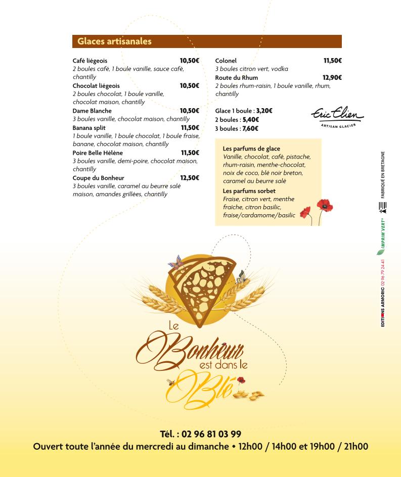 Le bonheur est dans le blé - Scan Menu 3