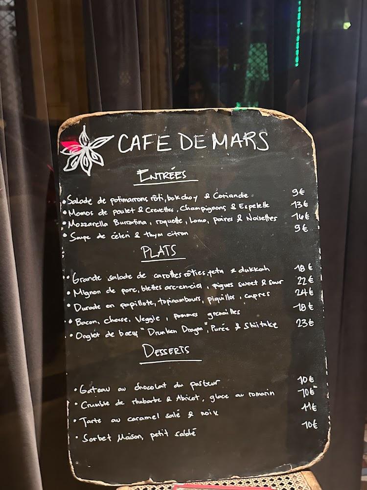 Le Café de Mars - Scan Menu 3