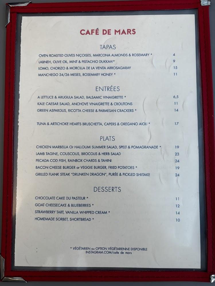Le Café de Mars - Scan Menu 4