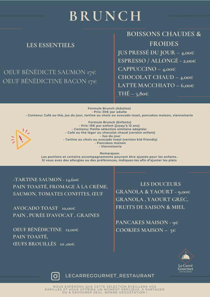 Le carré gourmet - Scan Menu 2