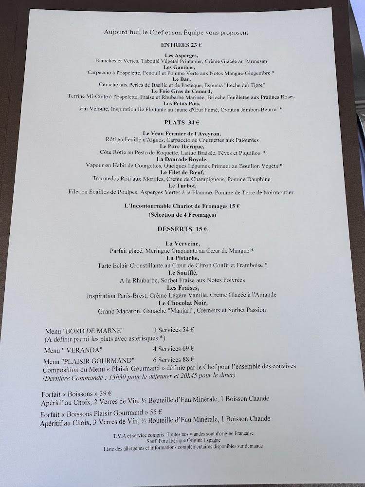 Le Château des Iles - Scan Menu 1