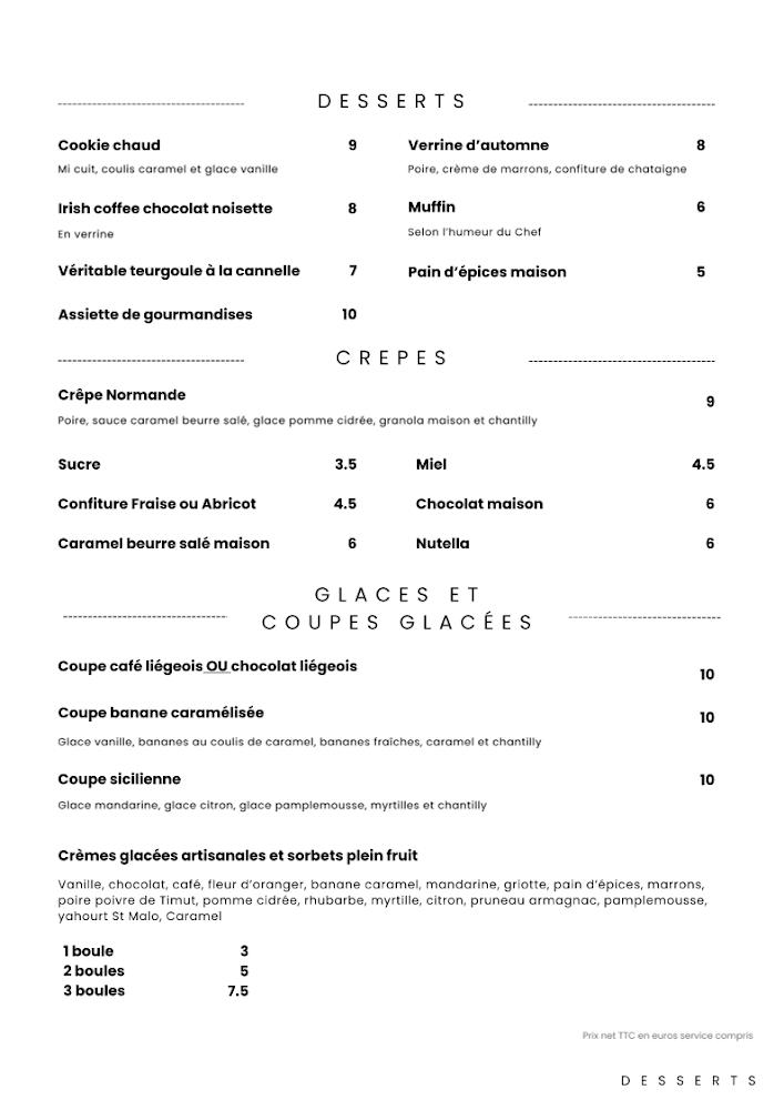 Le Comptoir Crémaillère - Scan Menu 1