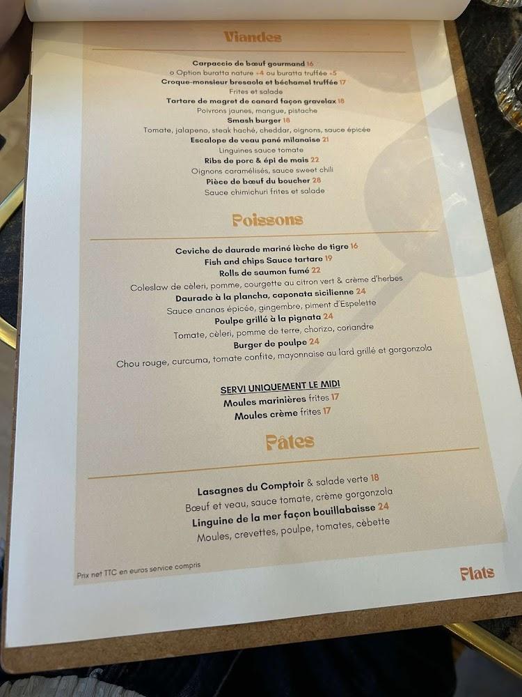 Le Comptoir Crémaillère - Scan Menu 4