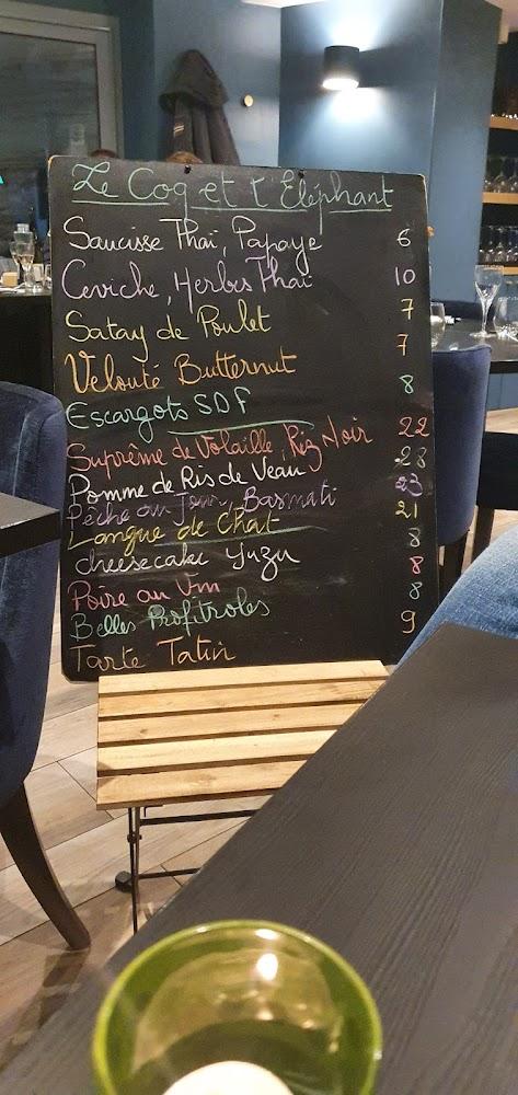 Le Coq et l’ Elephant - Scan Menu 1