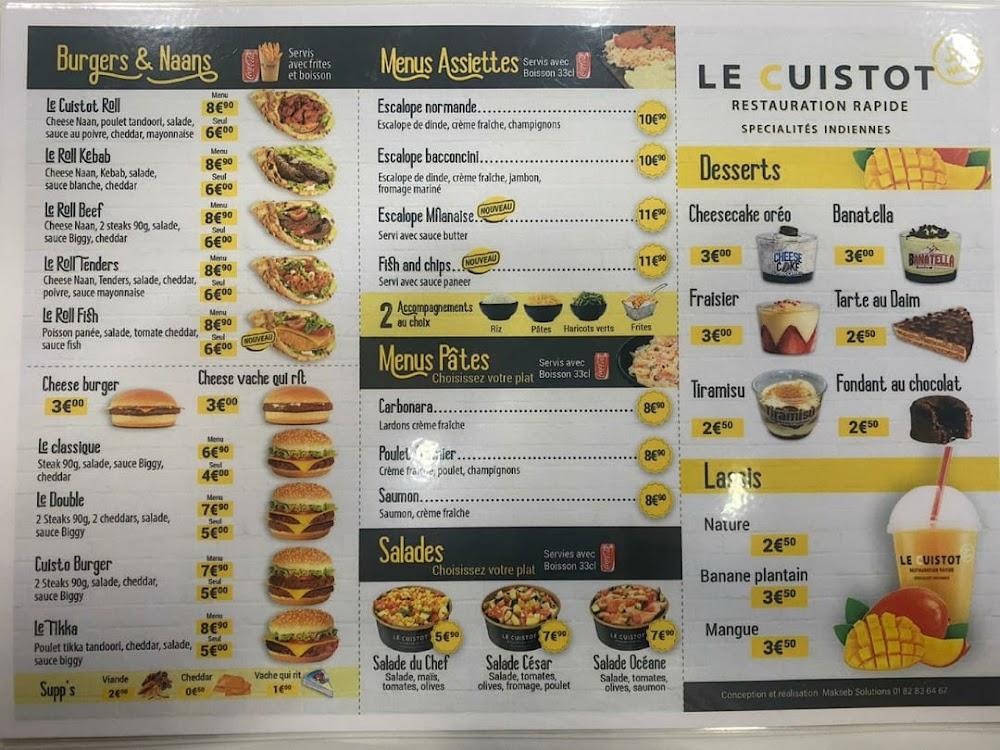 Le Cuistot - Scan Menu 1