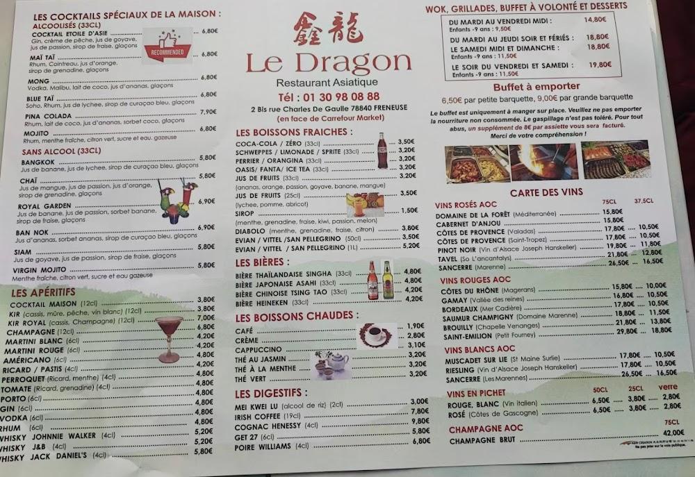 Le Dragon - Scan Menu 1