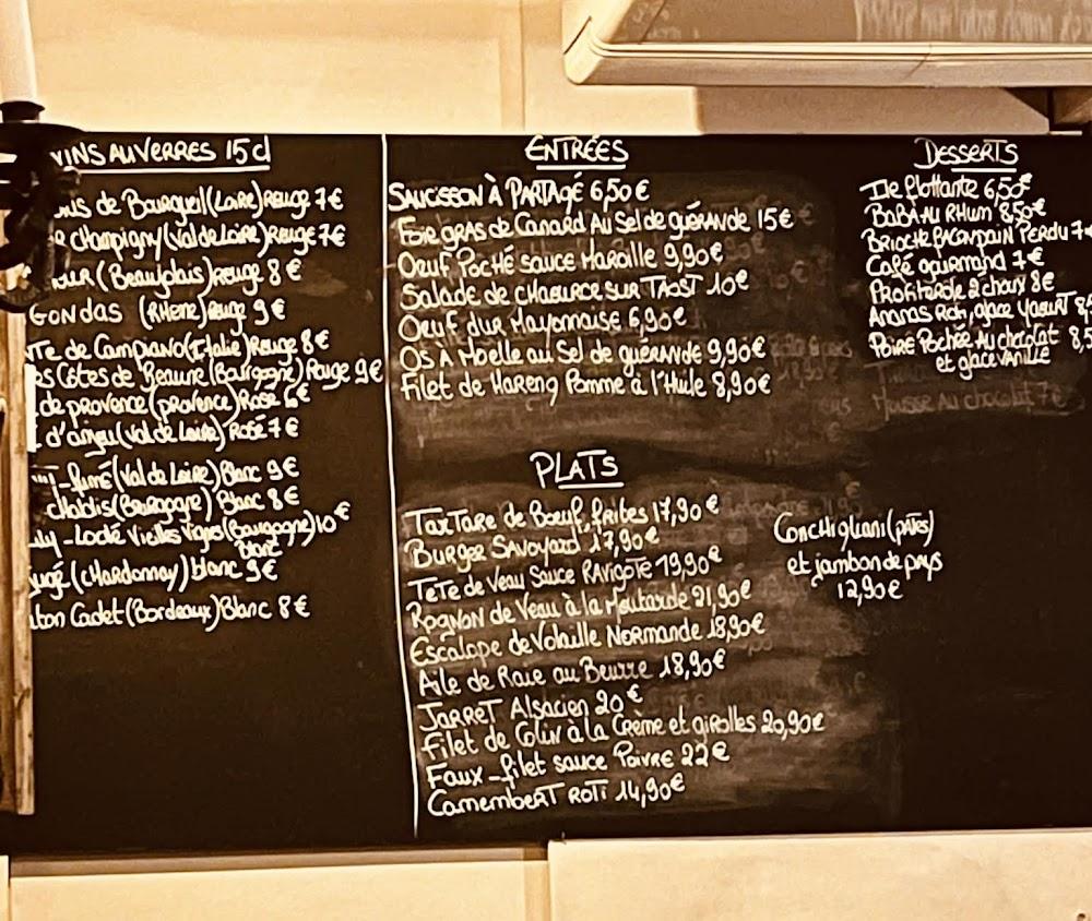 Le Grain de Sel - Scan Menu 1